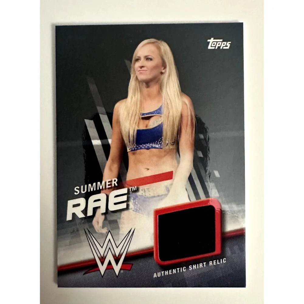 2016 Topps WWE Summer Rae Authentic Shirt Relic Card #34/50 Pro Wrestling RARE